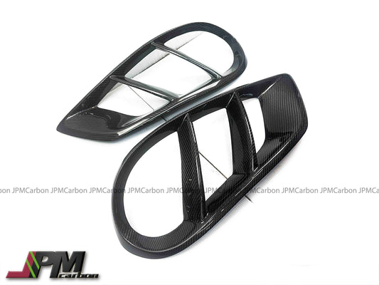 Carbon Fiber Front Bumper Vent Add-on Covers Fits For 2015-2018 Mercedes-Benz W205 Pre-facelift C-Class w/  AMG Sport Package (Copy)