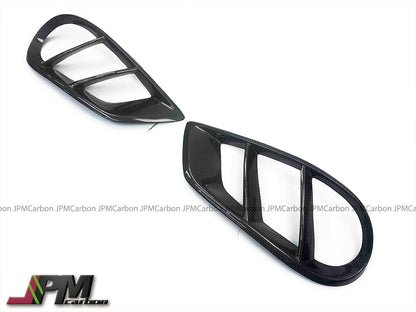 Carbon Fiber Front Bumper Vent Add-on Covers Fits For 2015-2018 Mercedes-Benz W205 Pre-facelift C-Class w/  AMG Sport Package (Copy)