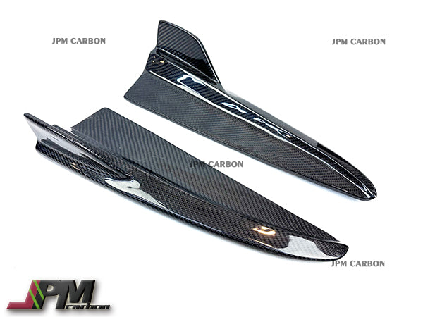 DP Style Carbon Fiber Rear Bumper Add-on Splitters Fits For 2015-2021 Mercedes-Benz W205 C63 AMG Sedan