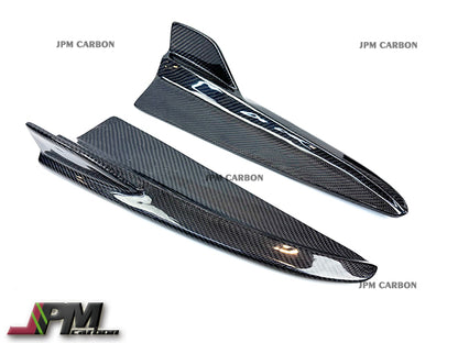 DP Style Carbon Fiber Rear Bumper Add-on Splitters Fits For 2015-2021 Mercedes-Benz W205 C63 AMG Sedan