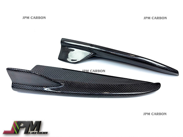 DP Style Carbon Fiber Rear Bumper Add-on Splitters Fits For 2015-2021 Mercedes-Benz W205 C63 AMG Sedan