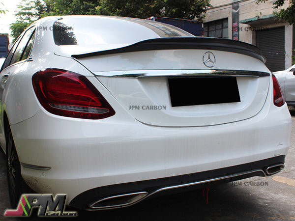 PSM Style Carbon Fiber Trunk Spoiler Fits For 2015-2021 Mercedes-Benz W205 C-Class Sedan Only