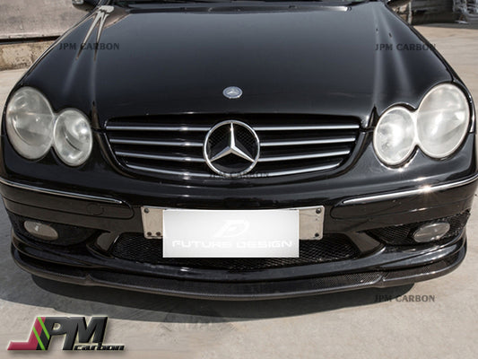 CS Style Carbon Fiber Front Bumper Add-on Lip Fits For 2003-2005 Mercedes-Benz W209 CLK55 AMG Only