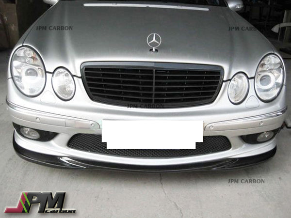 GH Style Carbon Fiber Front Bumper Add-on Lip Fits For 2003-2005 Mercedes-Benz W211 E55 AMG Only