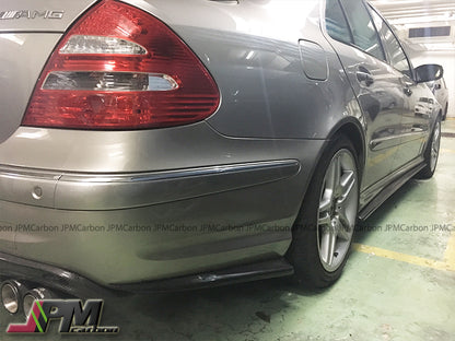 [JPMCarbon] Mercedes-Benz W211 E-Calss 2003-2009 Carbon Fiber Rear Add-on Splitter Lips For AMG Sport Package & E63AMG Only