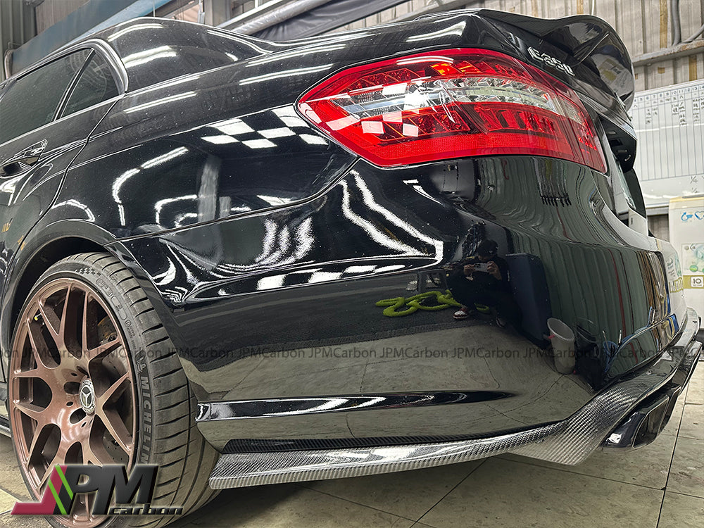 Mercedes-Benz W212 E-Calss 2010-2013 Carbon Fiber Rear Add-on Splitter Lips For AMG Sport Package & E63AMG Only