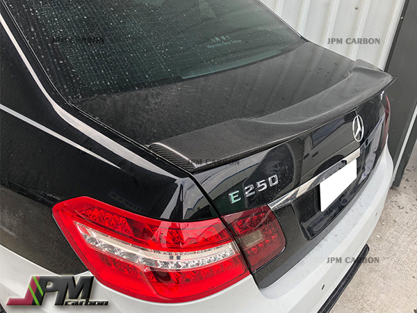 R Style Carbon Fiber Trunk Spoiler Fits For 2010-2016 Mercedes-Benz W212 E-Class Sedan