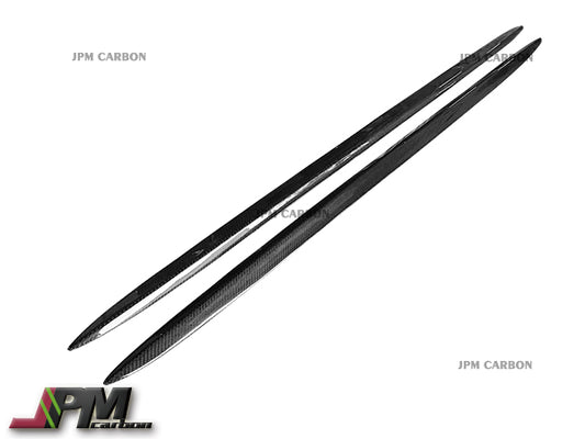 Carbon Fiber Side Skirt Add-on Covers Fits For 2015-2018 Mercedes-Benz W218 Facelift CLS-Class with AMG Sport Package Only