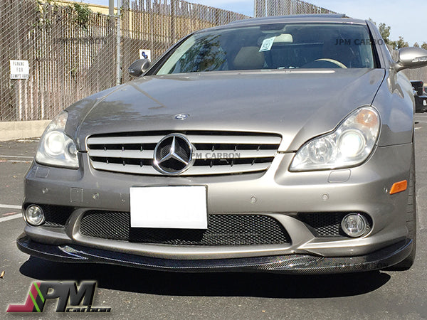 GH Style Carbon Fiber Front Bumper Add-on Lip Fits For 2006-2010 Mercedes-Benz W219 CLS-Class with AMG Sport Package Only