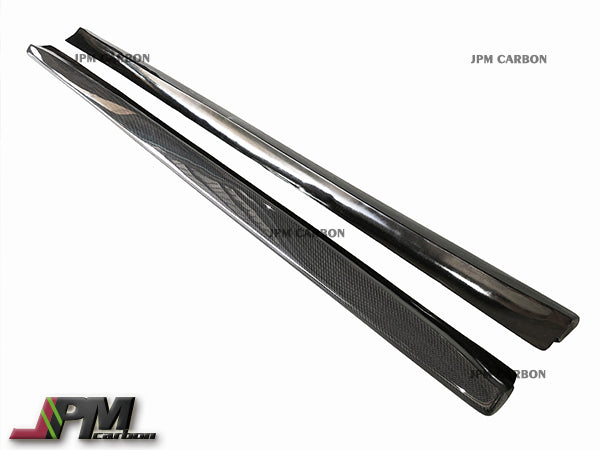 DP Style Carbon Fiber Side Skirt Add-on Lips Fits For 2006-2010 Mercedes-Benz W219 CLS-Class with AMG Sport Package Only