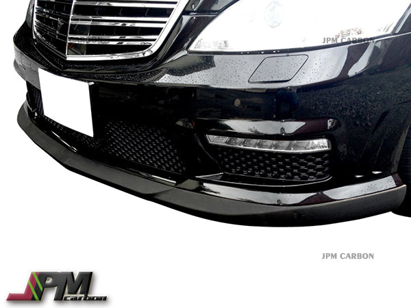 CS Style Carbon Fiber Front Bumper Add-on Lip Fits For 2010-2013 Mercedes-Benz W221 Facelift S63 S65 AMG Only