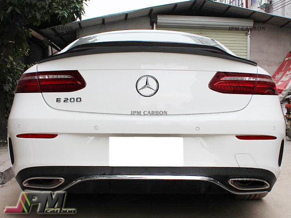 PSM Style Carbon Fiber Trunk Spoiler Fits For 2016-2022 Mercedes-Benz C238 W238 E-Class Coupe