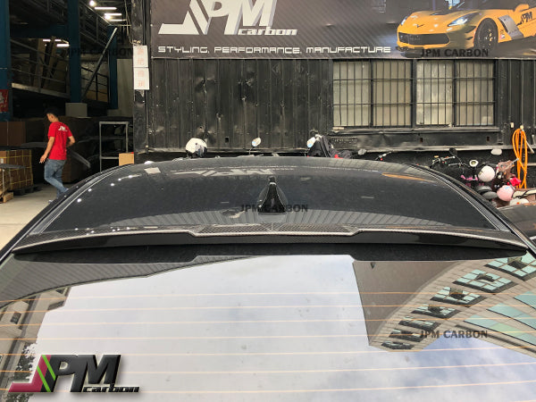 V Style Carbon Fiber Roof Spoiler Fits For 2015-2021 Subaru WRX / STI Sedan Only