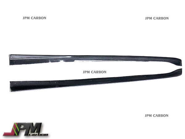V2 Style Carbon Fiber Side Skirt Add-on Lips Fits For 2015-2021 Subaru WRX / STI Only