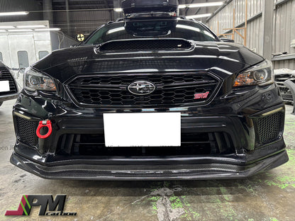 VR Style Carbon Fiber Front Bumper Add-on Lip Fits For 2018-2021 Subaru WRX / STI Only