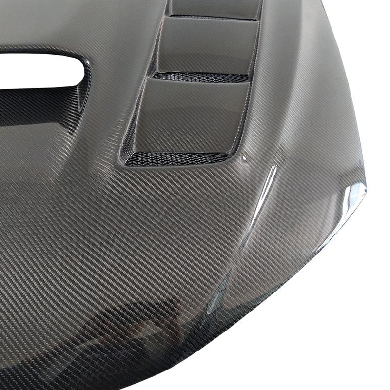 JDMuscle [08-14 WRX/STI] Carbon Fiber Hood V3 w/ Heat Extract