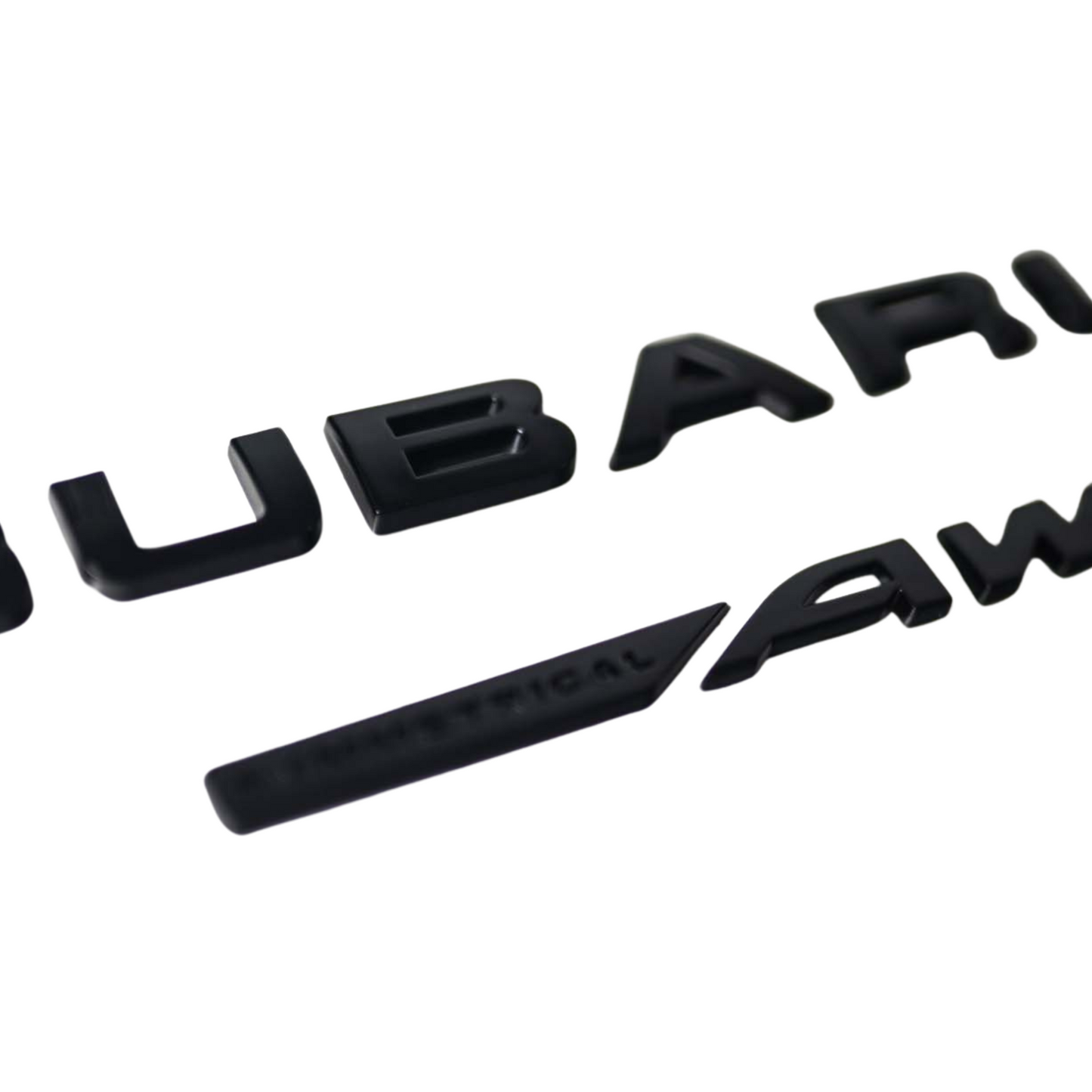 Racing Art Subaru Symmetrical AWD Trunk Emblem - Black/Red/Neon Yellow/White [Universal, Including WRX / STI / Forester / Crosstrek]