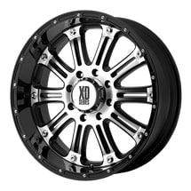KMC XD SERIES HOSS GLOSS BLACK WITH MACHINED FACE  Size: 18in x 9in  BoltPattern Metric: 8x165.1  Bolt Pattern  US8X6.5  Load Rating LBS3200