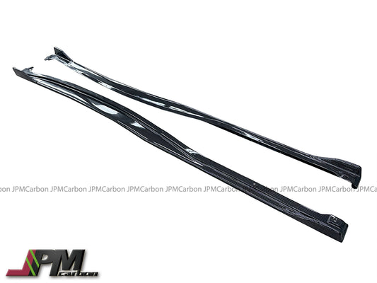SB Style Carbon Fiber Side Skirt Add-on Lips Fits For 2023-2025 Toyota PRIUS PHEV XW60