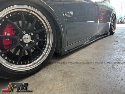 SB Style Carbon Fiber Side Skirt Add-on Lips Fits For 2023-2025 Toyota PRIUS PHEV XW60