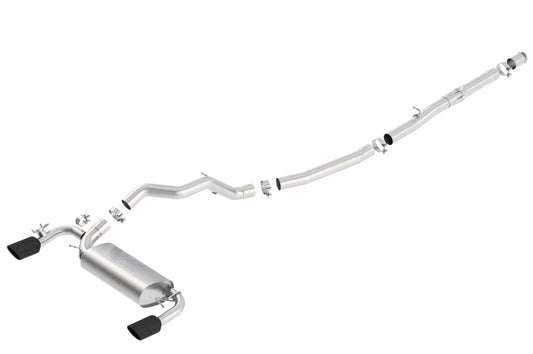 Borla 16-18 Ford Focus RS 2.3L MT AWD ATAK Catback Exhaust w/ Black Chrome Tip 140730BC