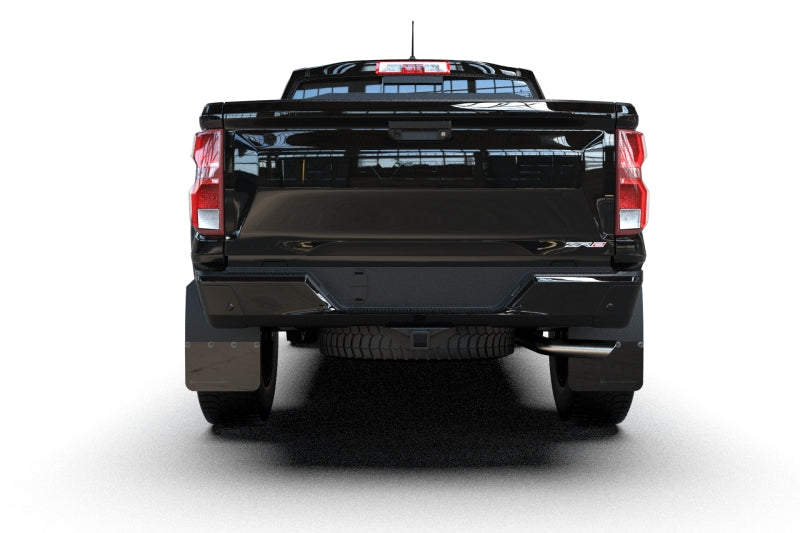Rally Armor 23-25 Chevy Colorado ZR2 Black Mud Flap - Metallic Black Logo