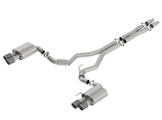 Borla 2018 Ford Mustang GT 5.0L AT/MT (w/o Valves) S-Type 3in Cat-Back Exhaust w/Carbon Fiber Tips 140745CF