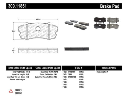 StopTech Performance 06-09 Chevy Corvette Z06 Rear Brake Pads