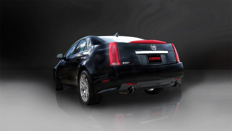 Corsa Performance 09-13 Cadillac CTS Sedan V 6.2L V8 Black Sport Axle-Back Exhaust