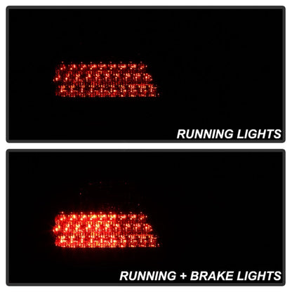 xTune Mercedes Benz W210 E-Class 96-02 LED Tail Lights Red Smoke ALT-CL-MBW210-LED-RSM