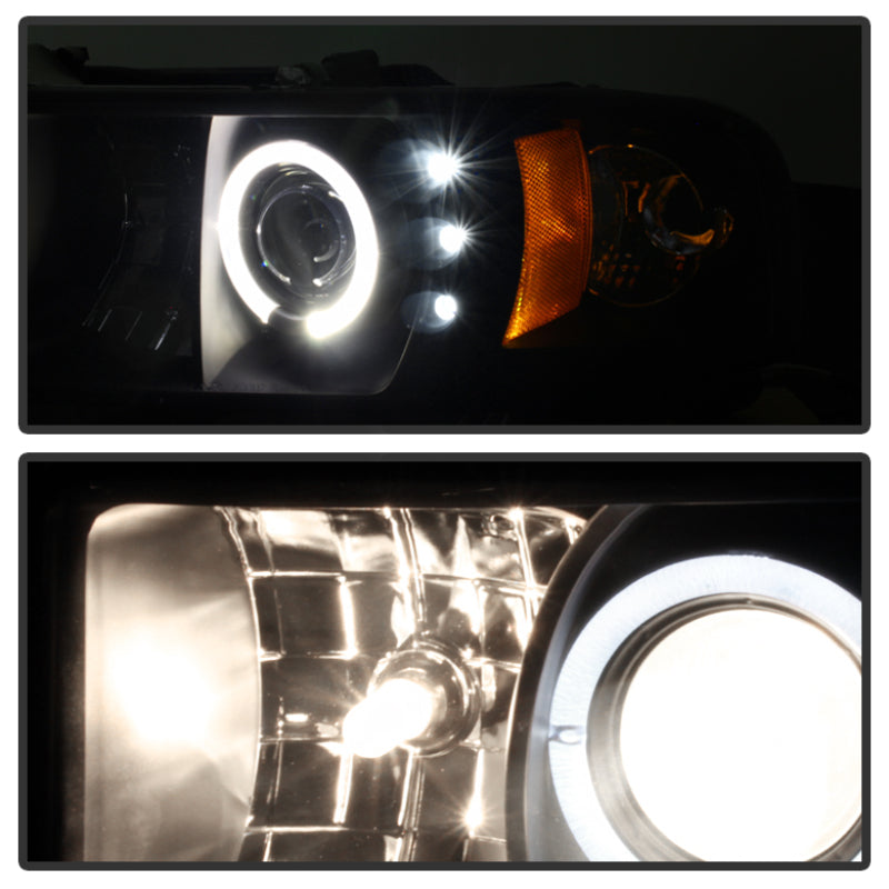 Spyder Dodge Ram 1500 94-01 Sport Projector Headlights LED Halo LED Blk Smke PRO-YD-DR94-HL-AM-BSM 5078414