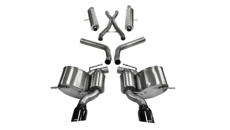 Corsa Performance 12-14 Jeep Grand Cherokee 6.4L V8 Black Sport Cat-Back Exhaust
