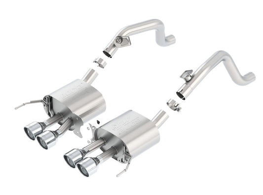 Borla 14-15 Chevy Corvette C7 w/o AFM w/o NPP Atak Rear Section Exhaust Quad Rd RL Tips 11881
