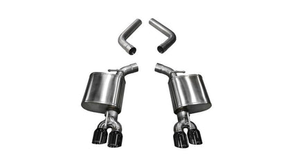 Corsa 15-19 Dodge Challenger 6.4L/17-19 Challenger 5.7L Black Sport Axle-Back Exhaust w/3.5in Tips 21020BLK