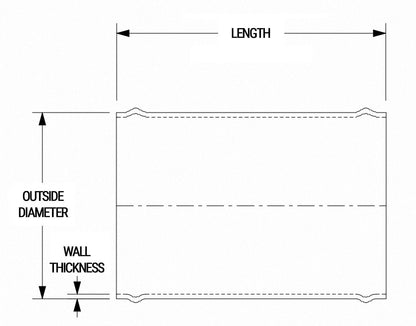 HPS Performance Products HPS 6061 Aluminum Joiner Tube Piping Hose Connector with Bead Roll