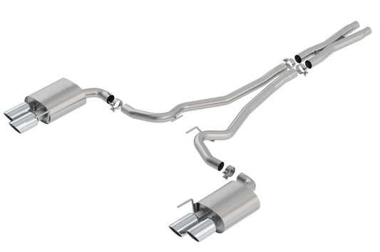 Borla S-Type Cat Back 18-20 Ford Mustang GT Convertible 2.5in pipe 4in tip 140807
