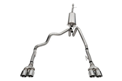 CORSA Performance Corsa 19-23 Chevrolet Silverado 1500 Cat-Back Dual Rear Exit with Twin 4in Polished Pro-Series Tips 21200