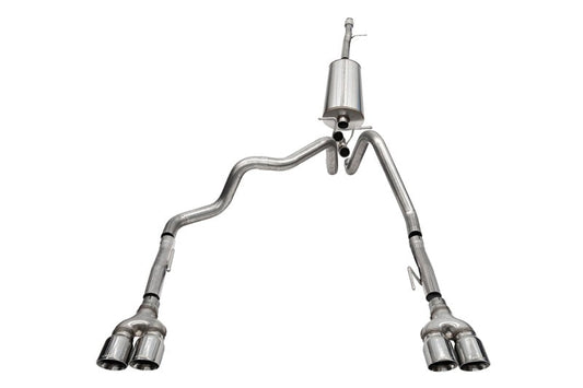 CORSA Performance Corsa 19-23 Chevrolet Silverado 1500 Cat-Back Dual Rear Exit with Twin 4in Polished Pro-Series Tips 21200