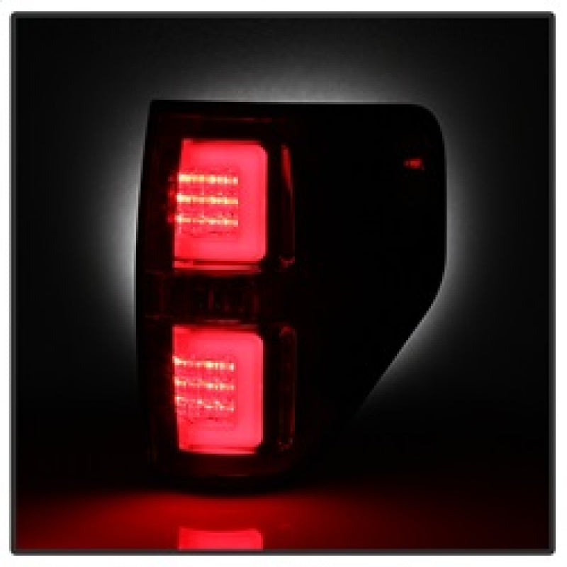Spyder 09-14 Ford F150 V2 Light Bar LED Tail Lights - Red Clear (ALT-YD-FF15009V2-LBLED-RC) 5084224