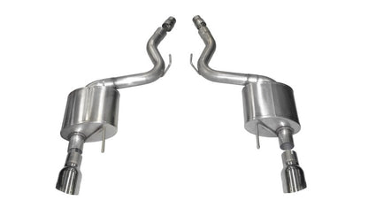 Corsa Performance 2015 Ford Mustang GT 5.0 3" Axle Back Exhaust, Polish Dual 4.5" Tip