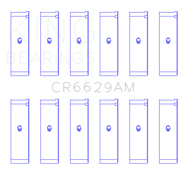 King Engine Bearings Mitsubishi 181CI 3.0L 6G72 V6/152CI 2.5L 6G73 V6 Rod Bearing Set - Size STD