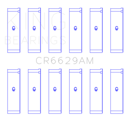 King Engine Bearings Mitsubishi 181CI 3.0L 6G72 V6/152CI 2.5L 6G73 V6 Rod Bearing Set - Size STD