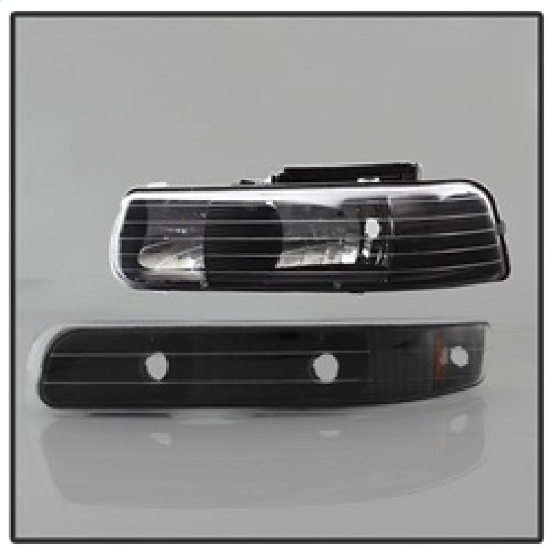 SPYDER Xtune Chevy TahOE 00-06 Amber Crystal Headlights w/ Bumper Lights Black HD-JH-CSIL99-SET-AM-BK 5064219