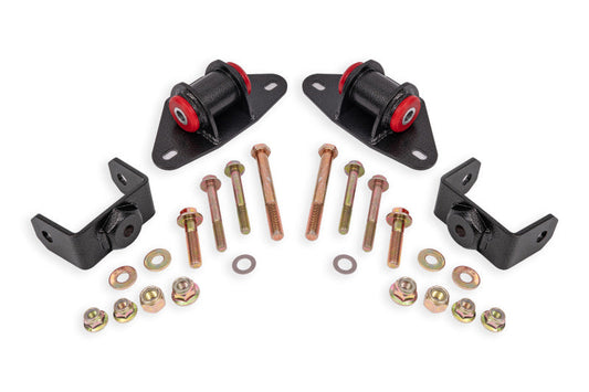 BMR Suspension 14-19 Chevrolet Corvette Motor Mount Kit - Black Hammertone