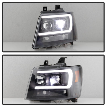 Spyder Chevy Suburban 1500/2500 07-14 Tahoe 07-14 LED Headlights Black PRO-YD-CSUB07V2PL-BK 5087515