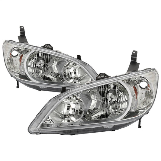 SPYDER xTune 04-05 Honda Civic (Excl Hatchback/Si) OEM Style Headlights - Chrome (HD-JH-HC04-4D-AM-C) 9042713