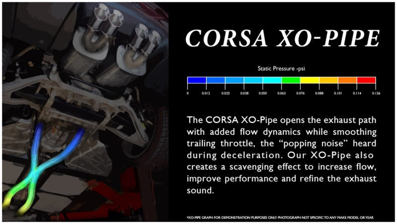 Corsa Performance 05-08 Chevrolet Corvette C6 6.0L V8 Manual XO Pipe Exhaust
