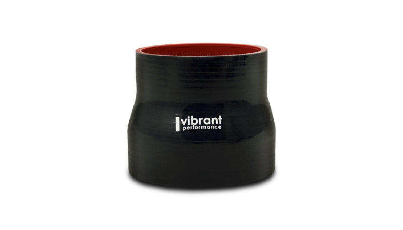 Vibrant Silicone Reducer Coupler 1.50in ID x 1.125in ID x 3.00in Long - Black