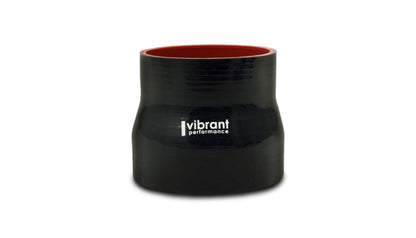 Vibrant Silicone Reducer Coupler 1.50in ID x 1.125in ID x 3.00in Long - Black