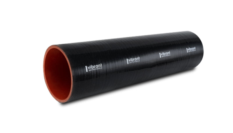 Vibrant Silicone Straight Hose Coupler 1.125in ID x 12.00in Long - Gloss Black